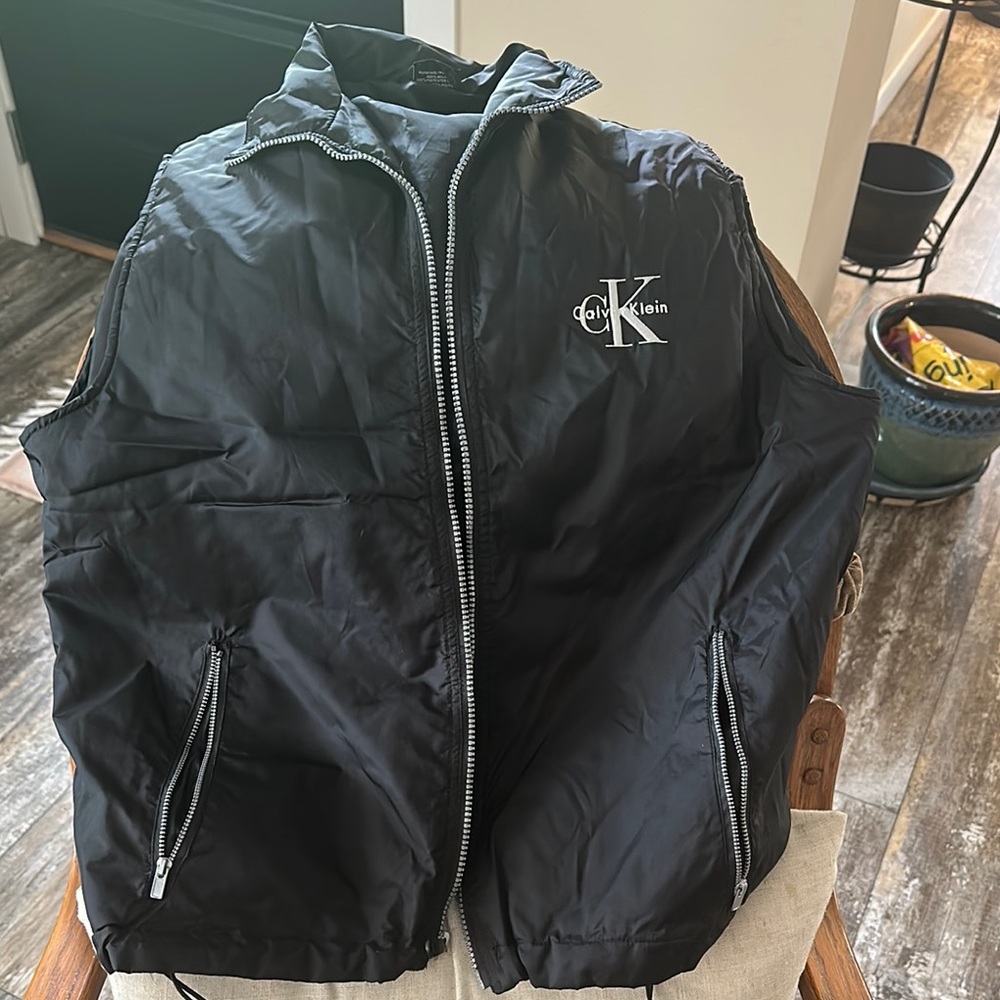 Calvin Klein Black Vest Lightweight Water-Resistant